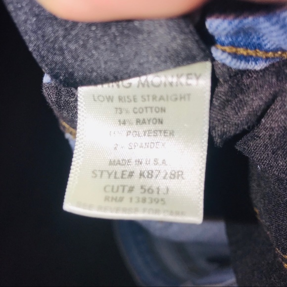 Flying monkey distressed light wash jeans - Picture 6 of 8